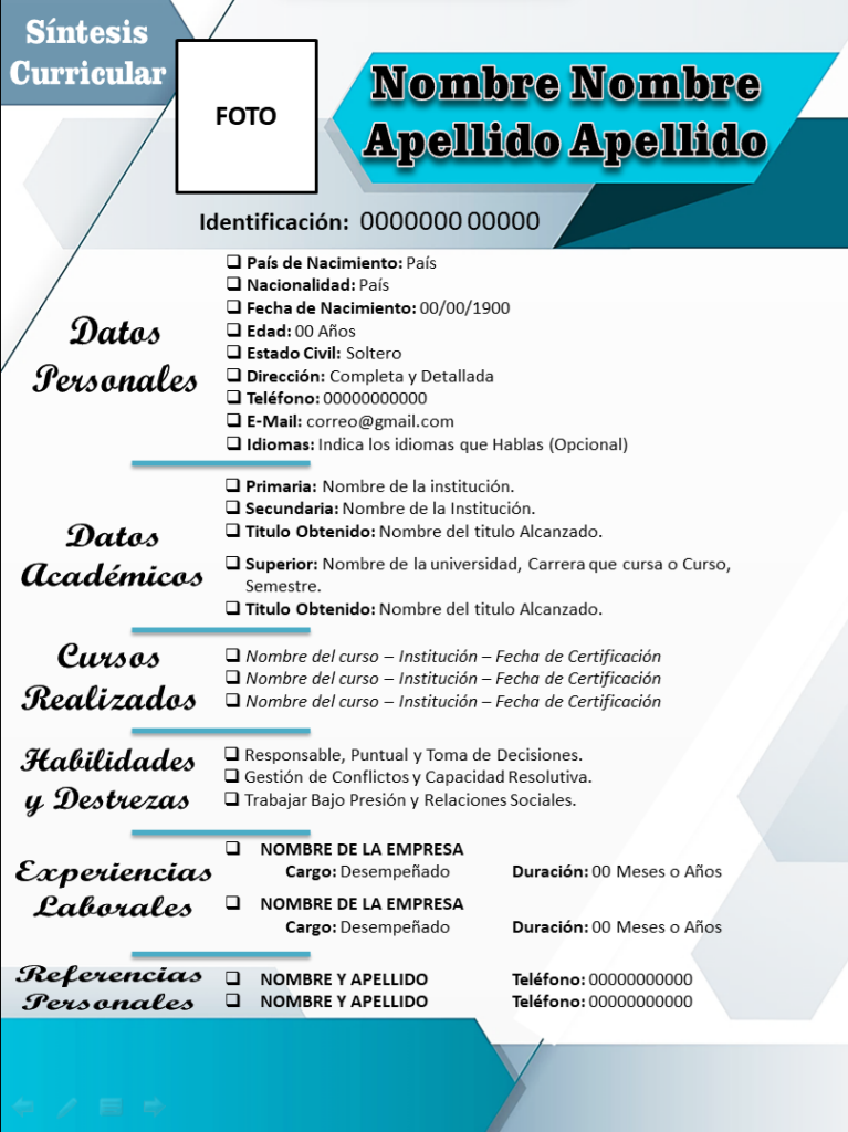 Síntesis Curricular J-3