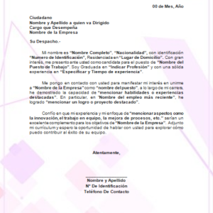 CARTA DE PRESENTACIÓN 3 - Mis 3DE SolChou