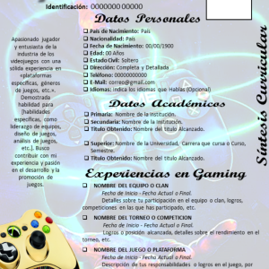 SINTRESIS CURRICULAR PARA GAMER - Mis 3DE SolChou