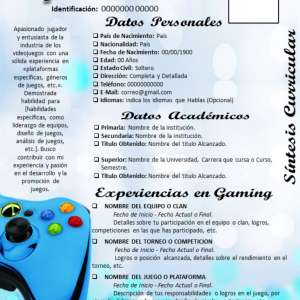 SINTESIS CURRICULAR PARA GAMER 2 - Mis 3DE SolChou