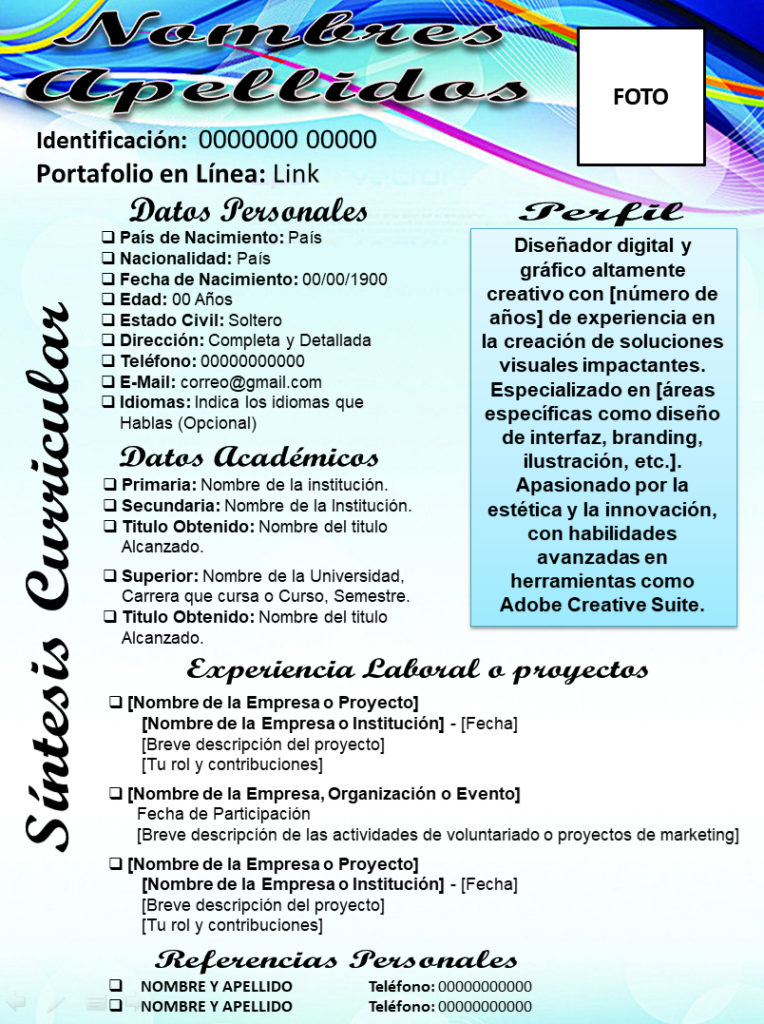 SINTESIS CURRICULAR PARA DISEÑADORES 1