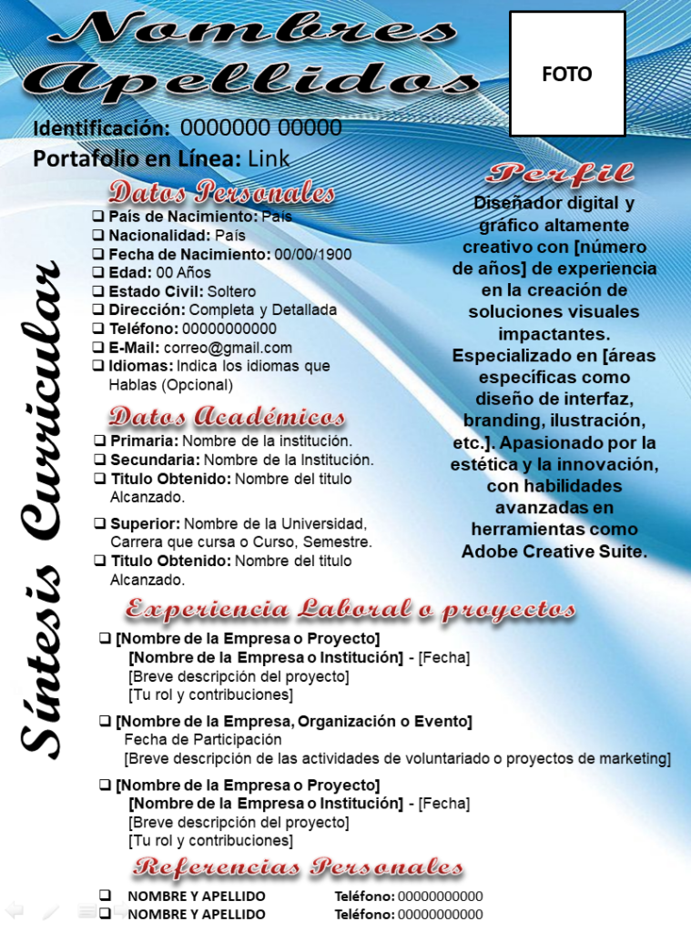 SINTESIS CURRICULAR PARA DISEÑADORES 2
