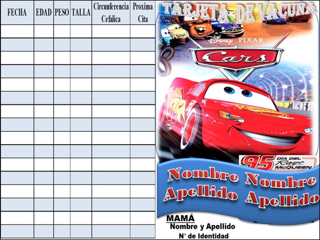 TARJETA DE VACUNA 2 - Mis 3DE SolChou